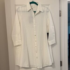 Elegant White Shirt Dress